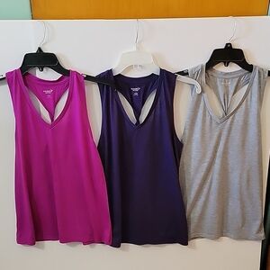 OLD NAVY Active Wear Women's Sleeveless Tops - Navy  Pink, and Gray, Size S